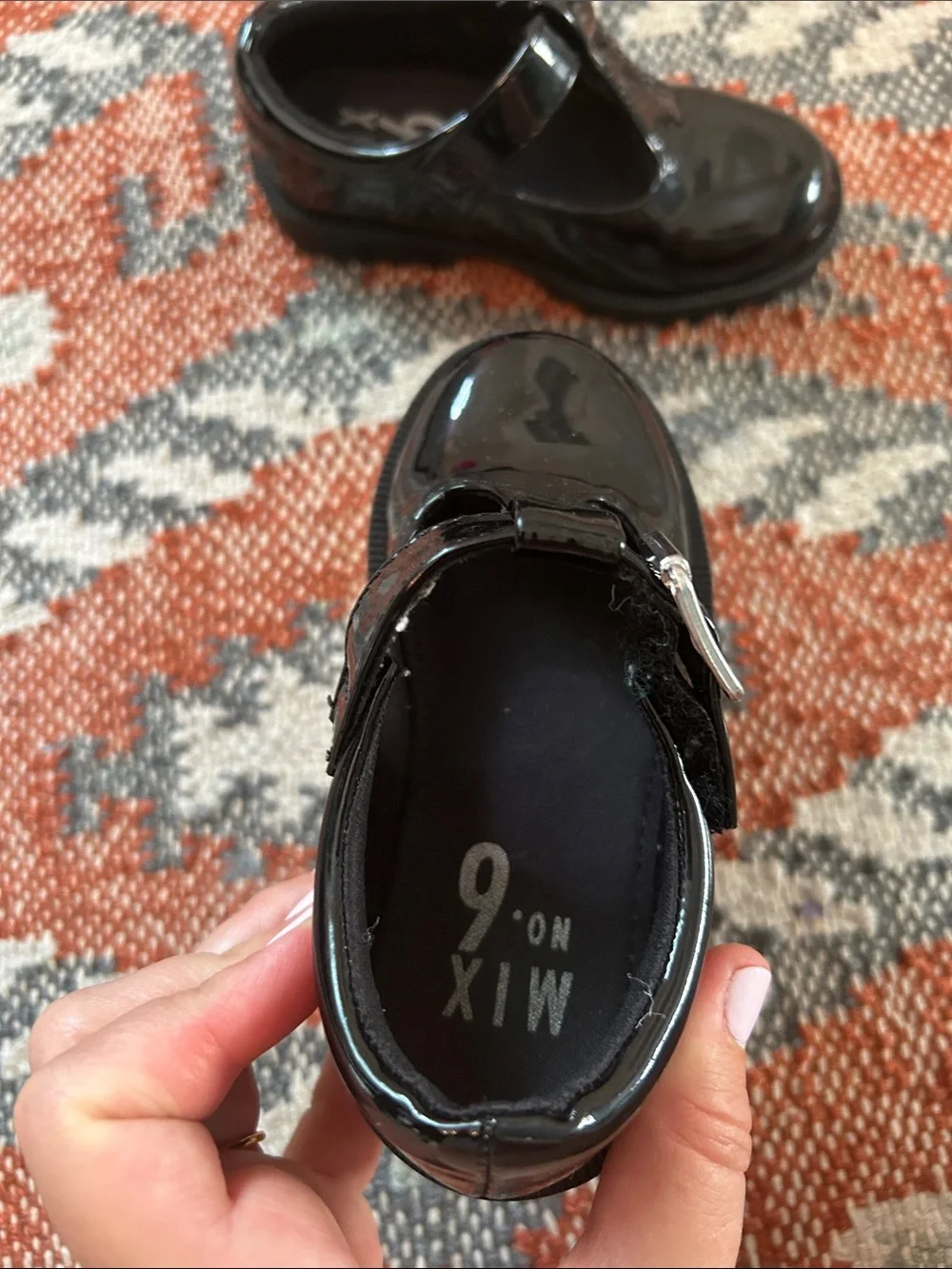 Mix No. 6 Black Patent Mary Jane Shoes for Kids